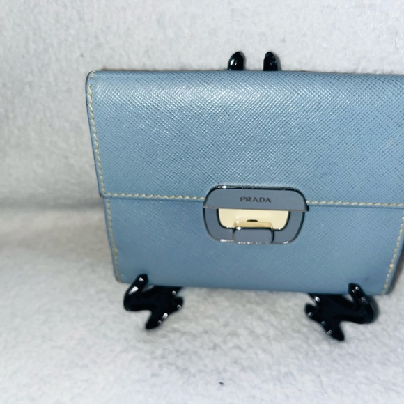 Prada Saffiano Periwinkle Bifold Wallet - Picture 7 of 16